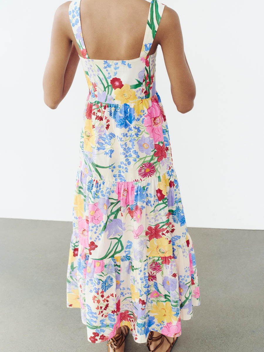 Loose Fit Floral-Print Dress | FREIOM®