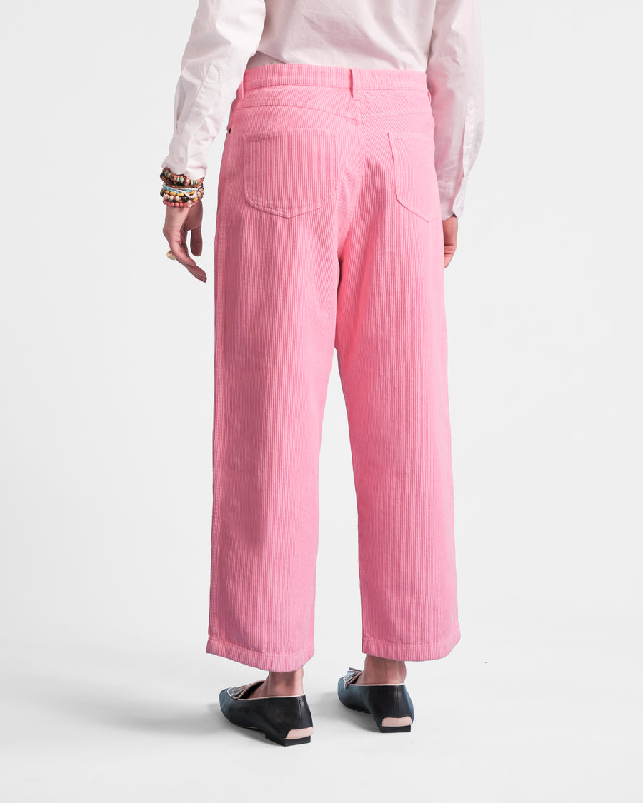 Stylish Pink Corduroy Pants