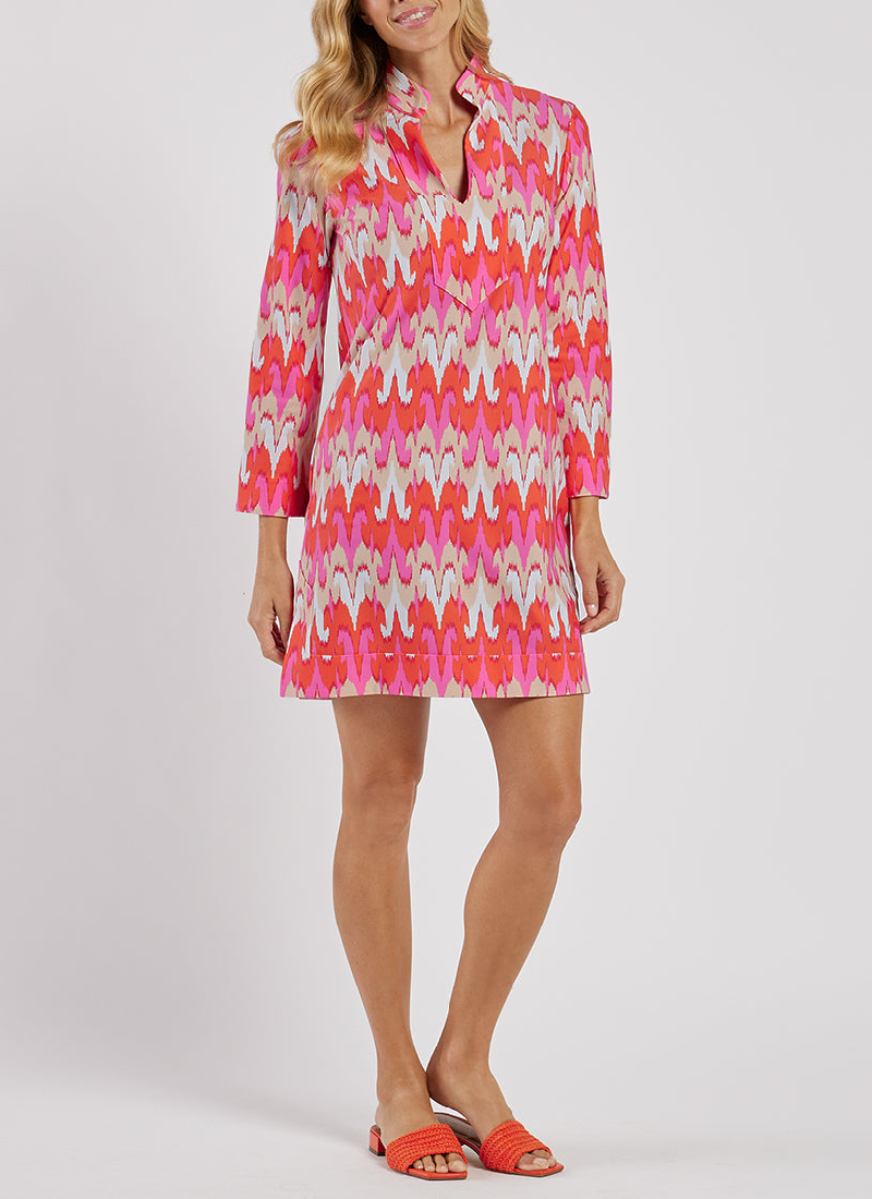 Elegant Peony Print Long Sleeve Mini Dress | FREIOM®