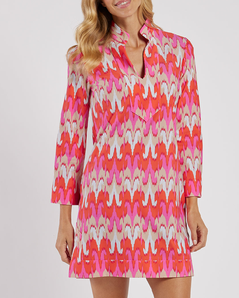 Elegant Peony Print Long Sleeve Mini Dress | FREIOM®