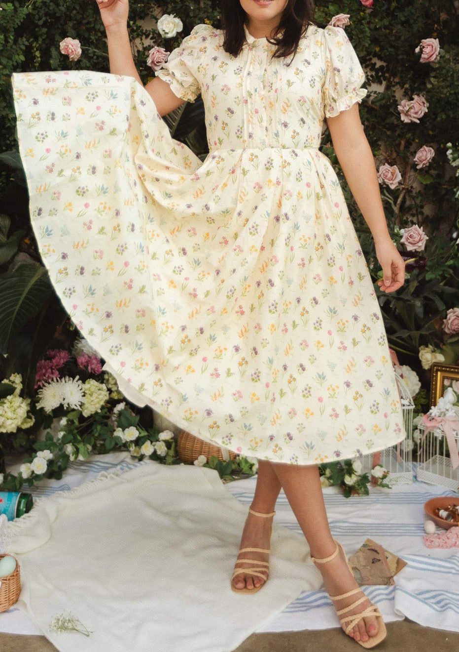 Sophia Dress in Garden Flowers | FREIOM®