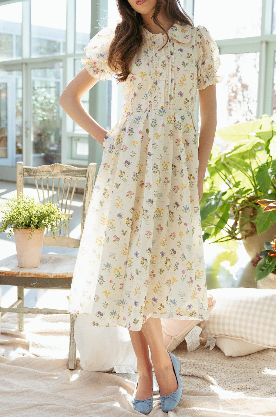 Sophia Dress in Garden Flowers | FREIOM®