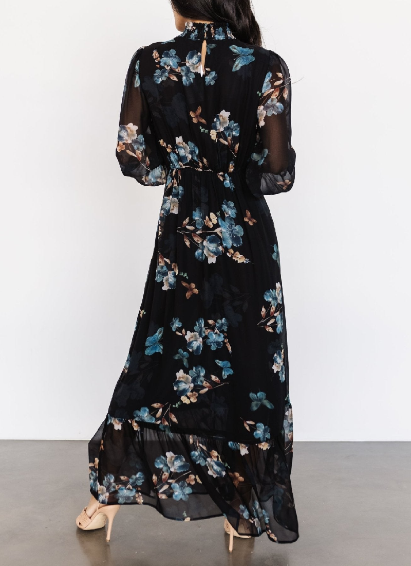 Elegant High Neck Party Maxi Dress | FREIOM®