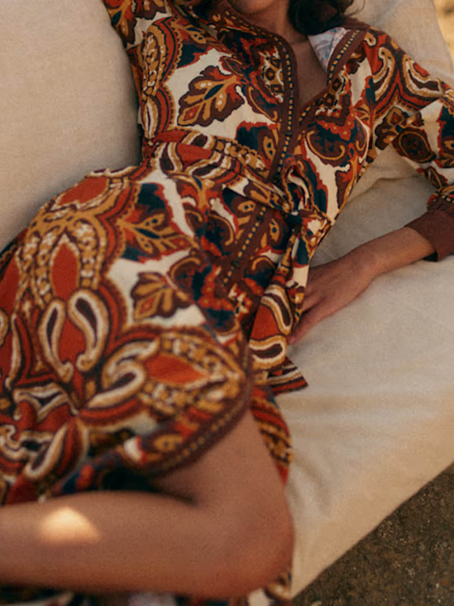 Stunning Chic Printed Long Sleeve Maxi Dress | FREIOM®