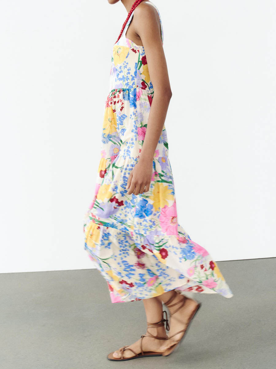 Loose Fit Floral-Print Dress | FREIOM®