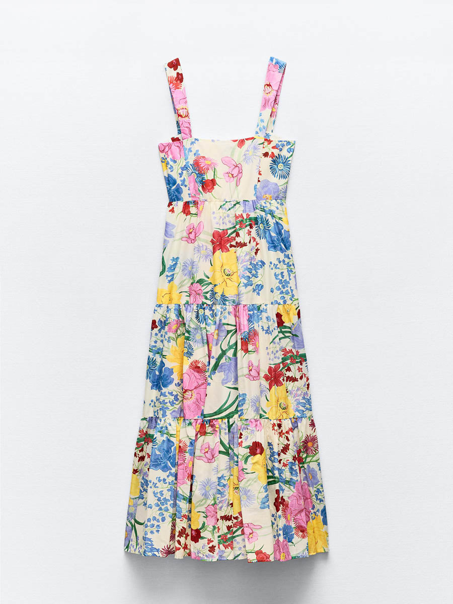 Loose Fit Floral-Print Dress | FREIOM®