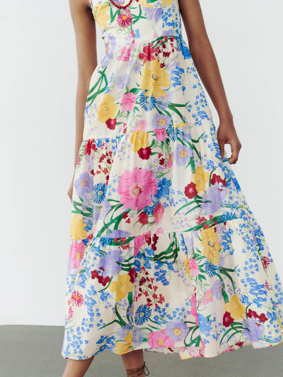 Loose Fit Floral-Print Dress | FREIOM®