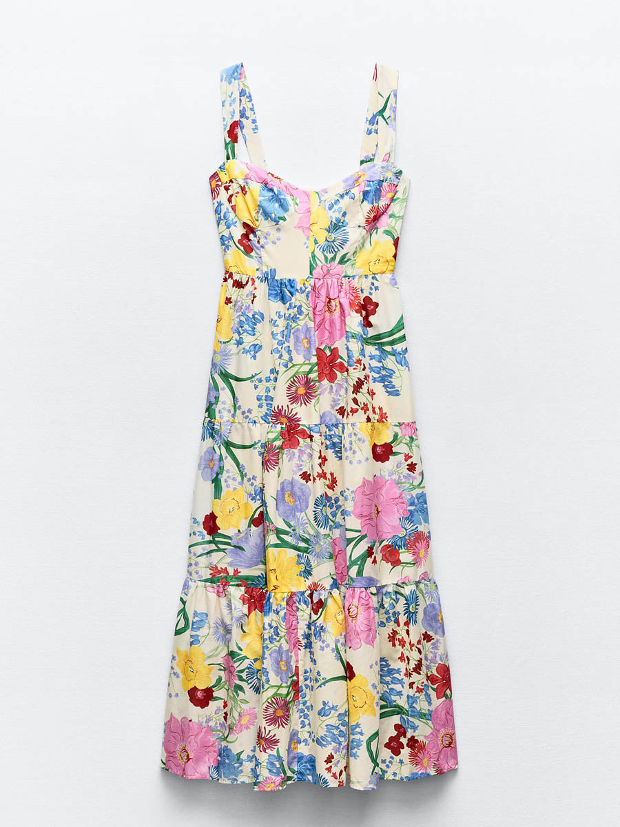 Loose Fit Floral-Print Dress | FREIOM®