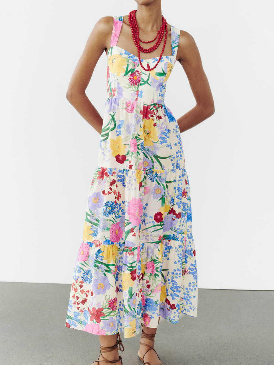 Loose Fit Floral-Print Dress | FREIOM®